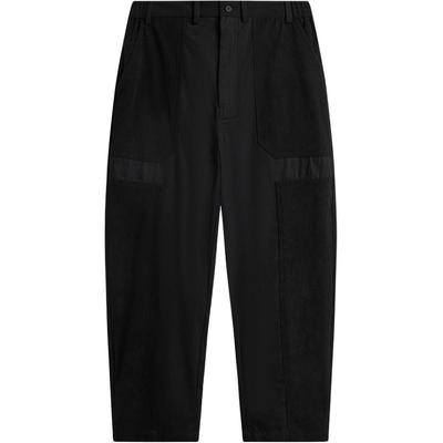Li Ning Wade Series Solid Color Mid Waist Loose Straight Casual Pants Men Bottoms Black AKQU439-1