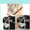 Miu Silver Heart Pu Keychain With Butterfly Bow Woven Rope For Fashion Accessories
