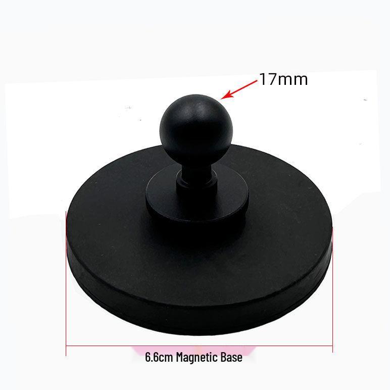 17mm Ball Head Magnetic Phone Holder with Aluminum Rod and Suction Cup Mount for Car