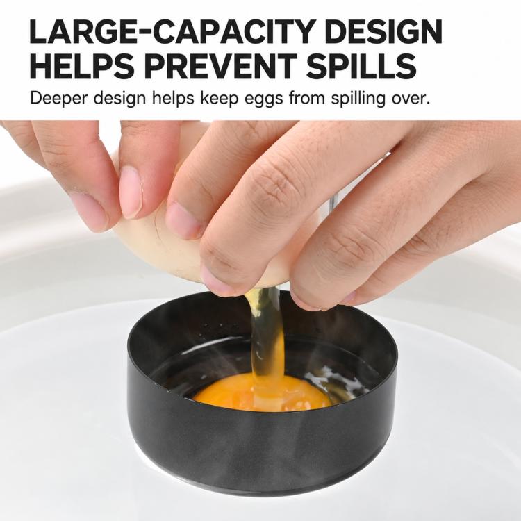 LsCook Foldable Heat-Resistant Handle Non-Stick Egg Poacher Spoon