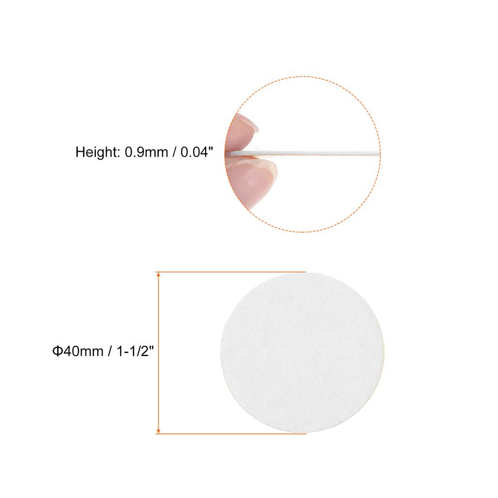 30-240pcs 12-100mm Round Adhesive Felt Circles Pre Cut Felt Craft Stickers Non-Woven Mini Felt Fabric Circles for DIY Sewing