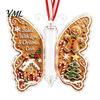 Weihnachtsparty-Zubehör Schmetterling Bargeldgeschenk-Ornament, Geldhalter Hängende Dekoration mit Geschenken für Familie Freunde Festlicher Druck, Acrylbaum