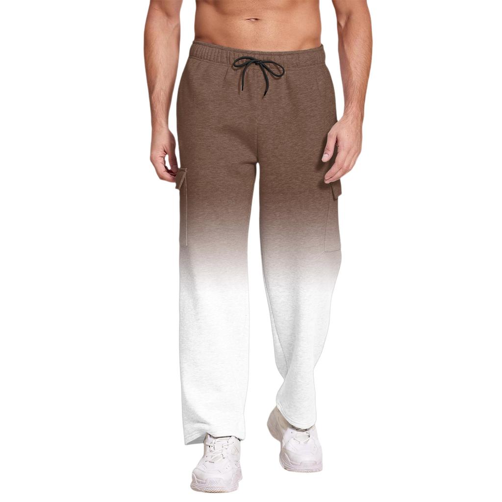 Casual sportbyxor Herr Lösa Leggings Lång Panel Fitness Löpningsträningsbyxor