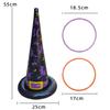 Jeux de lancer d'anneaux d'Halloween Jeux de lancer d'anneaux Chapeau de sorcière gonflable pour enfants Adultes Cadeau de fête d'Halloween Jeux Intérieur Extérieur