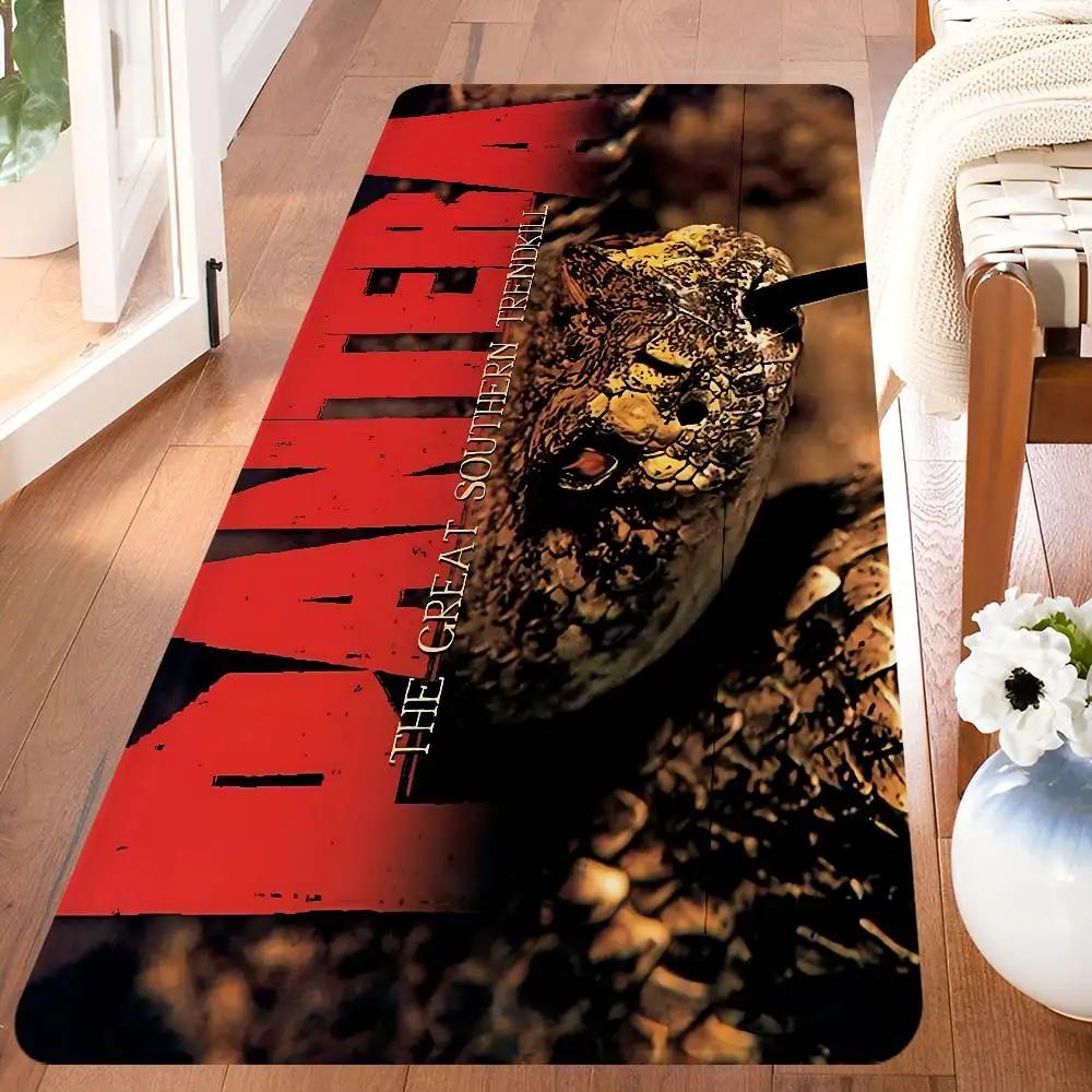 Groove Metal Band P-Pantera Room Mats Anti-slip Absorb Water Long Strip Cushion Bedroon Mat Household Carpets