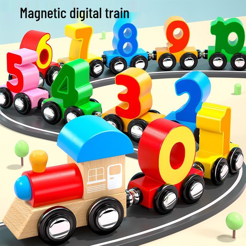 Magnetic Train Toy for Kids - Iron Educational Building Blocks Track, Suitable for Ages 1-6.