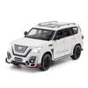 1/24 Scale Patrol Diecast Alloy Car Model Off-road Vehicle SUV Toy Car with Light and Sound Pull Back Toy Collection for Kids Adults Gifts