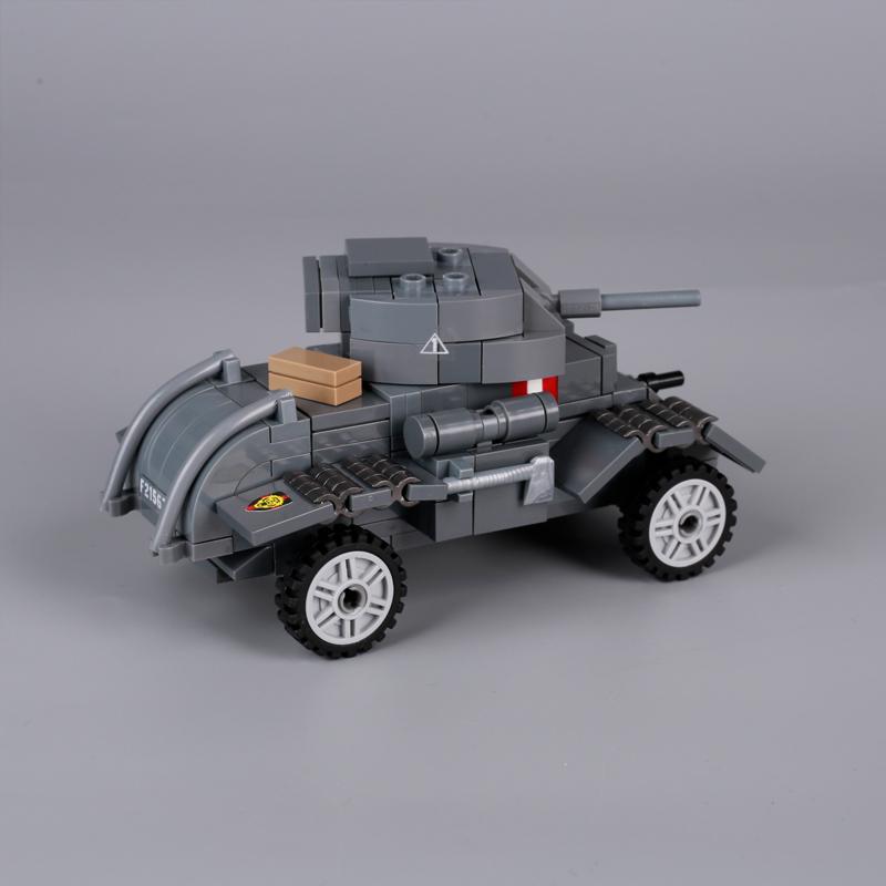 WK2 US Hauptkampfpanzer M26 M12 gepanzertes Fahrzeug Militärisches Sanitätsfahrzeug Schnellboot Kriegsszene Kofferträger Ziegel Spielzeug Jungen Geschenk