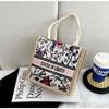 Portable Linen Tote Bag High-capacity Shopping Bag Hot Sale Versatile Handbag  Beach