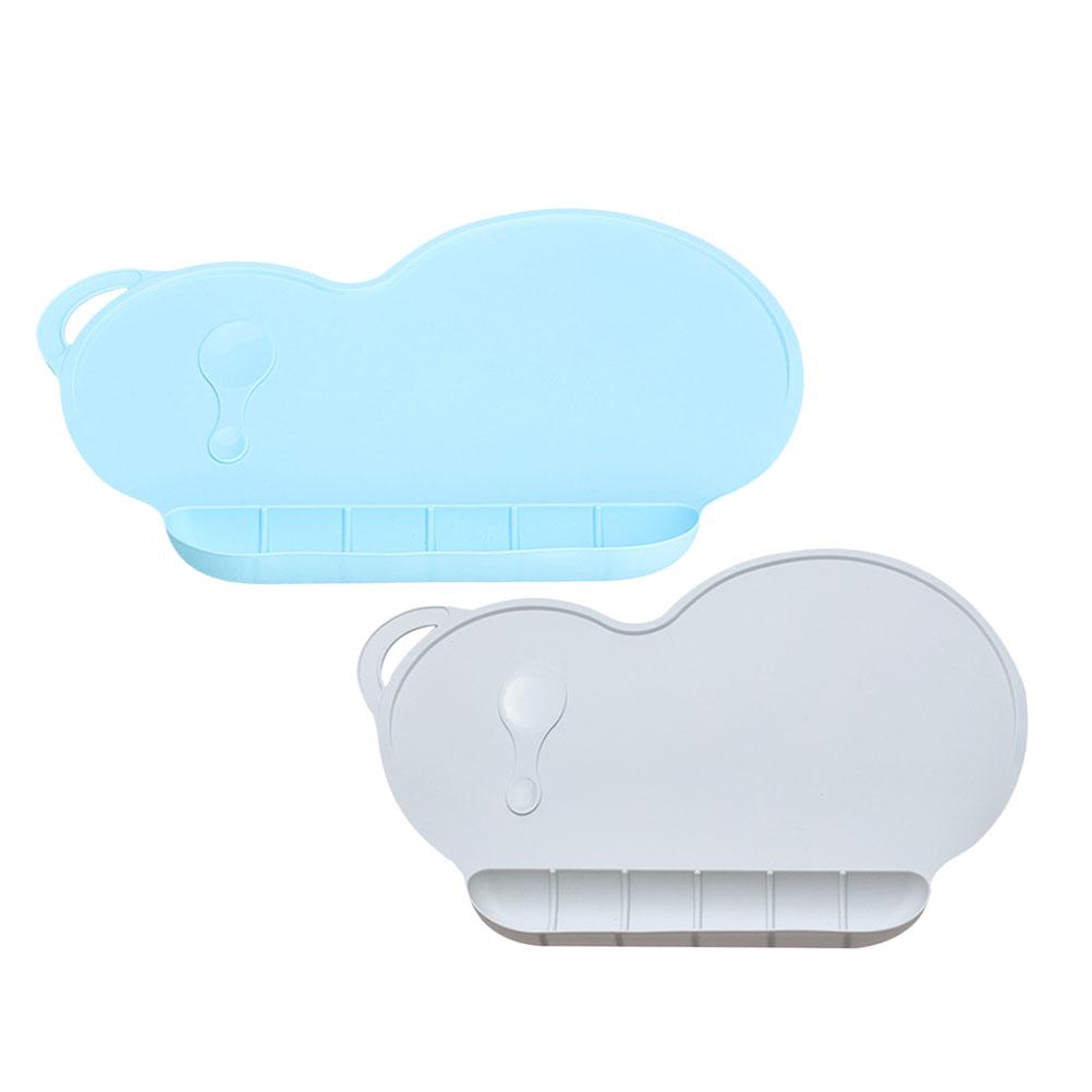 

1 Piece Cute Cartoon Silicone Placemat for Infant Non-Skid Waterproof Easy Clean Table Mat for Dining Room Kitchen Office Use сірий