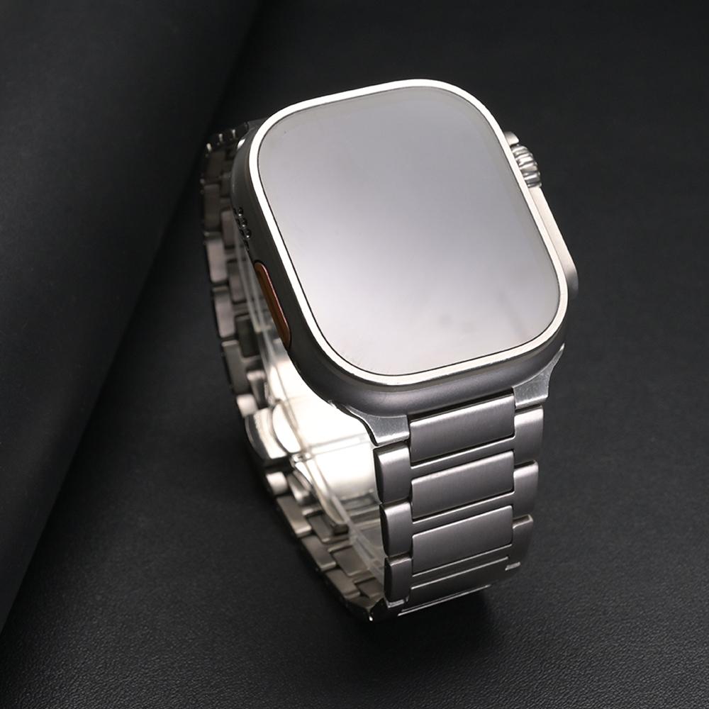 Titanium Watchband for Apple Watch Ultra 3 Strap 49mm Series 11 10 46mm SE3 Luxury Wrist Bracelet for Iwatch 9 8 7 6 5 44mm 45mm