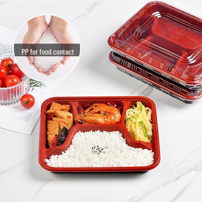 

Temajia Disposable 4-Compartment Takeaway Meal Box