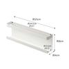 Yamazaki Tower Shinto Shrine Holder (White, Approx. W25 X D4 X H8cm) [Includes Plasterboard Push Pins and Wood Screws] 5024