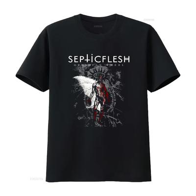 Septic Flesh Ophidian Wheel Tričko Unikátní design pro fanoušky metalu vintage Vyprané Prodyšné Měkké grafické Univerzální homme