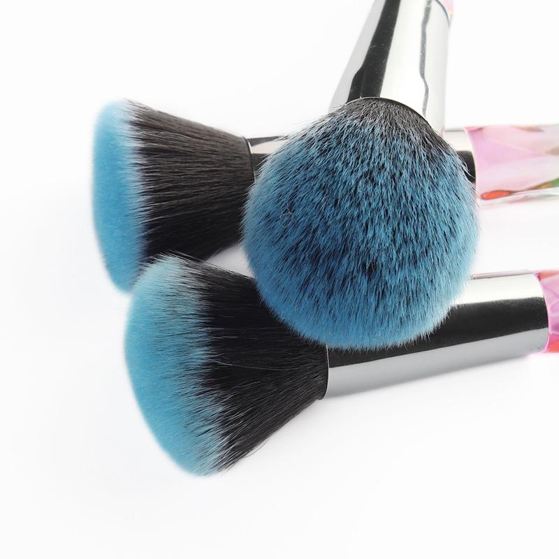 15 diamond handle makeup brush set, colorful crystal eyeshadow brush, loose powder brush, eyebrow brush, multi-functional beauty tool.