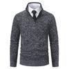 Men's Middle-aged Semi-turtleneck Zipper Men's Pullover Sweater Fleece Autumn and Winter Pullover