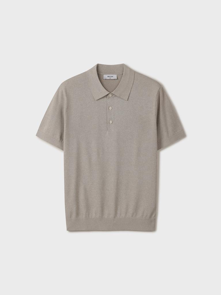 Edition Men'S Linen Collared Short Sleeve Sweater_Neg2Et1922