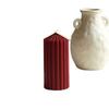 Vintage Wine Red Cylindrical Ins Aroma Candle, French Romantic Wedding Candle Household Candlestick Decoration
