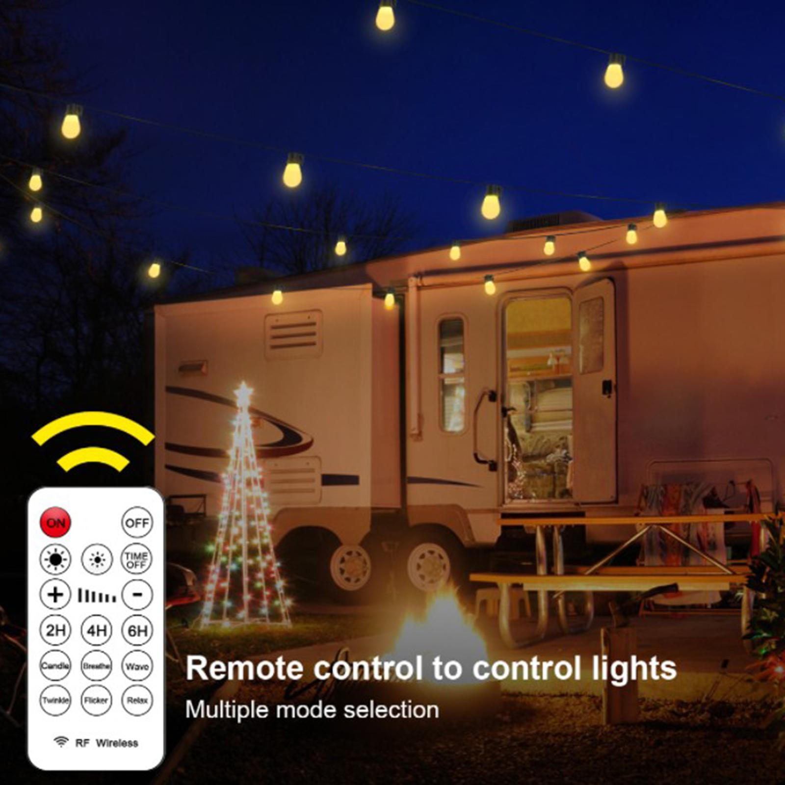 

LED Lamp String Garden Lawn Fairy Lights Decor EU Plug Not Remote Control With Remote Control