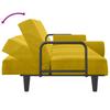 Yellow Velvet Sleeper Sofa with Armrests