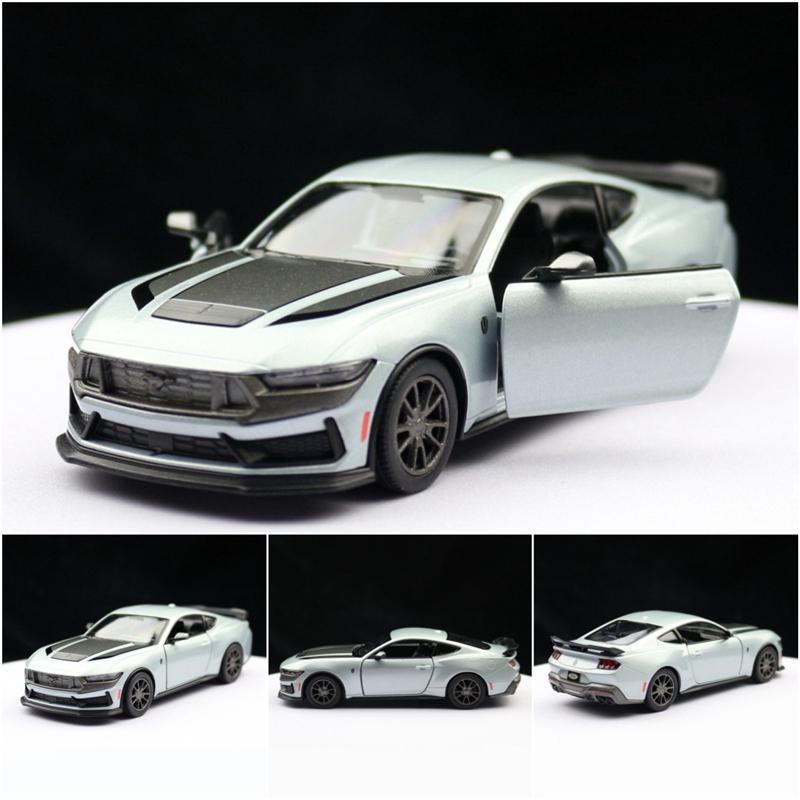 1/38 2024 Ford Mustang GT Shelby Alloy Sports Car Model Diecast Metal Racing Car Vehicle Model High Simulation Kids Toy Gift
