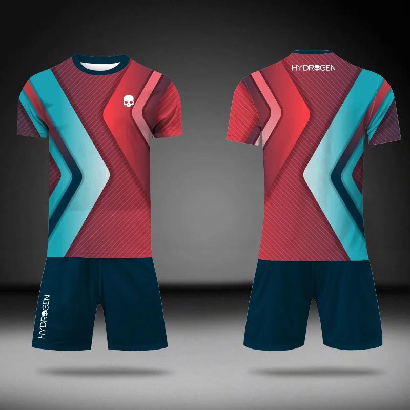 Fashion Unisex 3d Print Jersey Set Outdoor Tennis T-Shirt+Pocket Shorts 2 Piece Outfits Lightweight Quick Dry Men's Tracksuit Sportswear