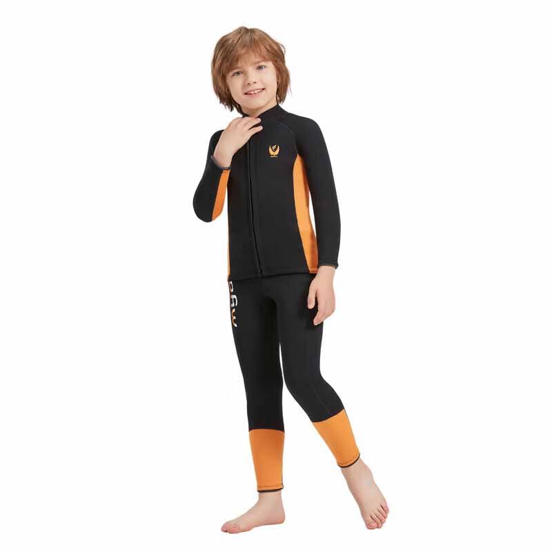 Yuanzu Kids 3MM Two-Piece Long Sleeve Wetsuit
