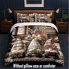 Gnome Theme Custom Text Or Name 3Pcs Bedding Set,1 Flat Sheet & 2 Pillowcases Personalized Home Bedding