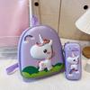Charming Unicorn 3d Pvc Backpack For Preschoolers With Large Capacity And Waterproof Features Ideal For School Activities