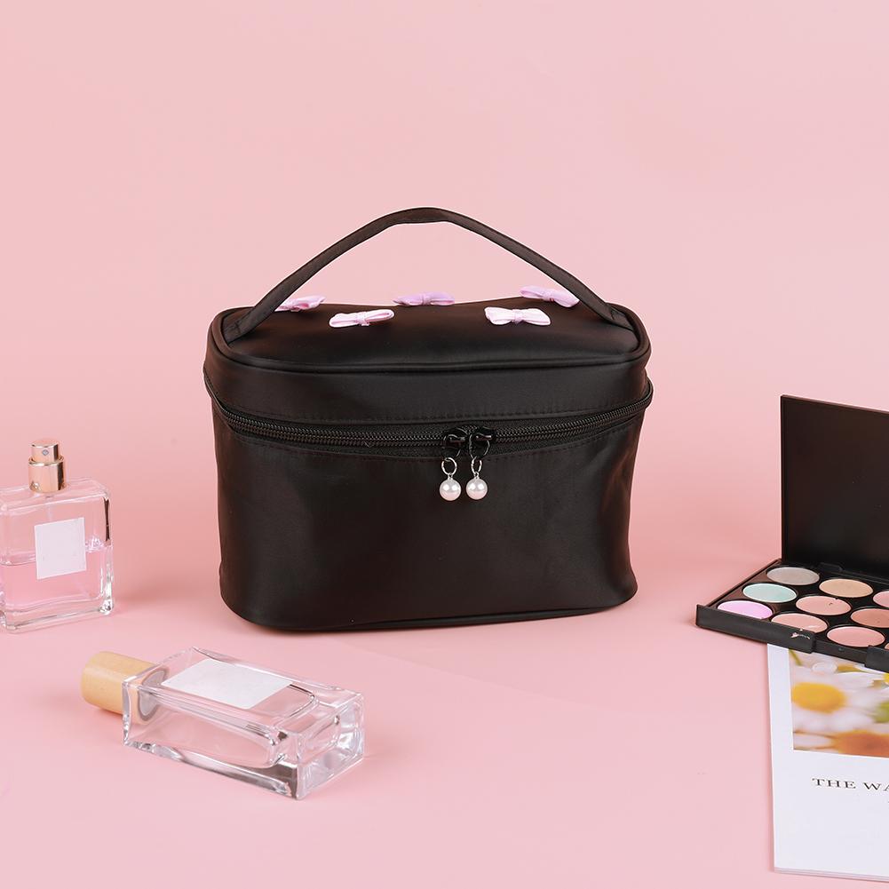 

Travel Makeup Bag Bow for Women Cute Makeup Organizer Cosmetic Bag Storage Bag for Travel Essentials