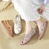 Soft Sole Mum Sandals Women Summer Flats Comfortable Non-slip Loafers Breathable Solid Colour Walking Shoes
