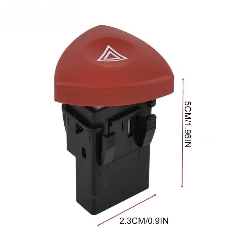 4-Pin Hazard Light Switches for Trafic, Espace and Other Supported Applications, with Red Symbol Face and Reference 8200442724