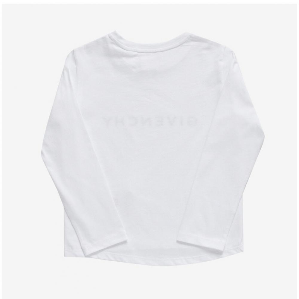 Givenchy H15330 10p Archetype Logo Print Kids Long Sleeve Tee