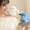 5 Inch Plush Shoulder Magnet Stuffed Animal Toy Cute Parrot/Crow/Cockatiel/Owl Birds