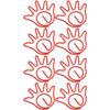 100Pcs Paper Clip Metal Hand Shaped Design Rustproof Paperclip Decoration for   School