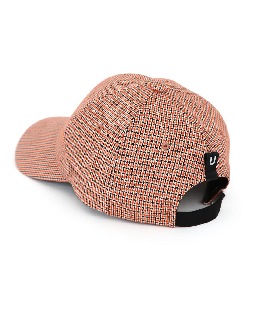 Eondeokeonteulol Check Pattern Ball Cap Multy Hound / Authentic B B / Orange