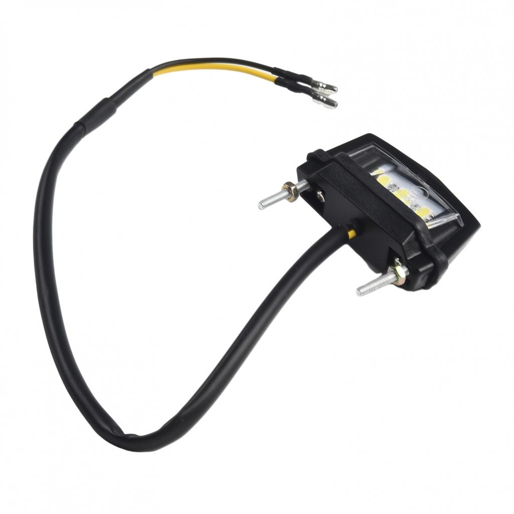 12V License Plate Light Accessories Black Housing LED