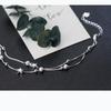 925 Sterling Silver Star Charm Bracelets for Women Double Layer Box Chain Matte Beads Bracelets Jewelry Birthday Gift