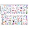 10pcs Cartoon Mermaid Temporary Tattoo Stickers Kids Girls Mermaid Theme Birthday Party Favors Decoration Pinata Filler Toy Gift