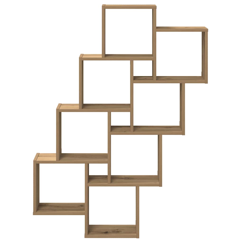 Cube Shelf Artisan Oak 90 x 15 x 119.5 cm Particleboard