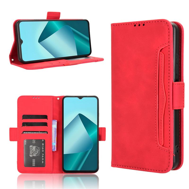 Wiko T20/U20/U10 Leather Flip Case with Multi-Card Slots | Skin-Feel Finish
