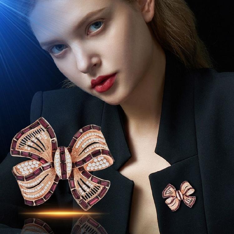 Bowknot Brooches Fashion Statement Brooch Evening Party Brooch Unique Bowknot Clothing Jewelry Present for Women Girl