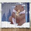 Curtains European And American Cartoon Animals Bear Deer Digital Printing Blackout Curtain Bedroom Punching
