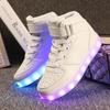 Scarpe da Skateboard High-Top con Luci e Ricarica USB: Taglie alla moda per Genitori-Figli, Coppie e Uomini