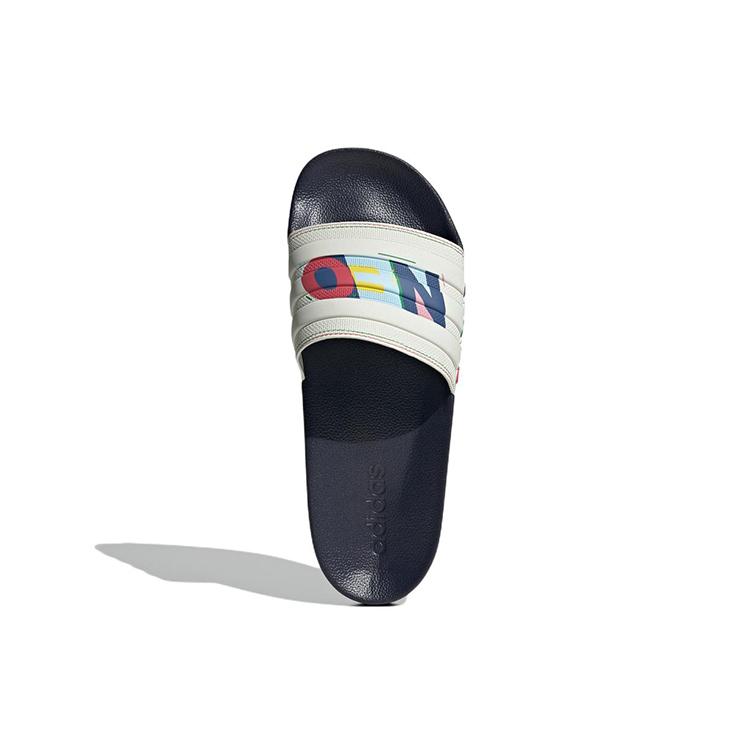 Adidas Neo Leather Patchwork Slide Slippers Unisex White (Unisex) Slide Slippers HQ3654