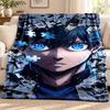 Blue Lock Decke Flanelldecke Weiche Gemütliche Plüschdecke für Sofa Bett Leichte Heimdekoration Outdoor Camping