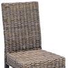 Dining Chair Set 2 pcs Kubu Rattan and Solid Mahogany Wood