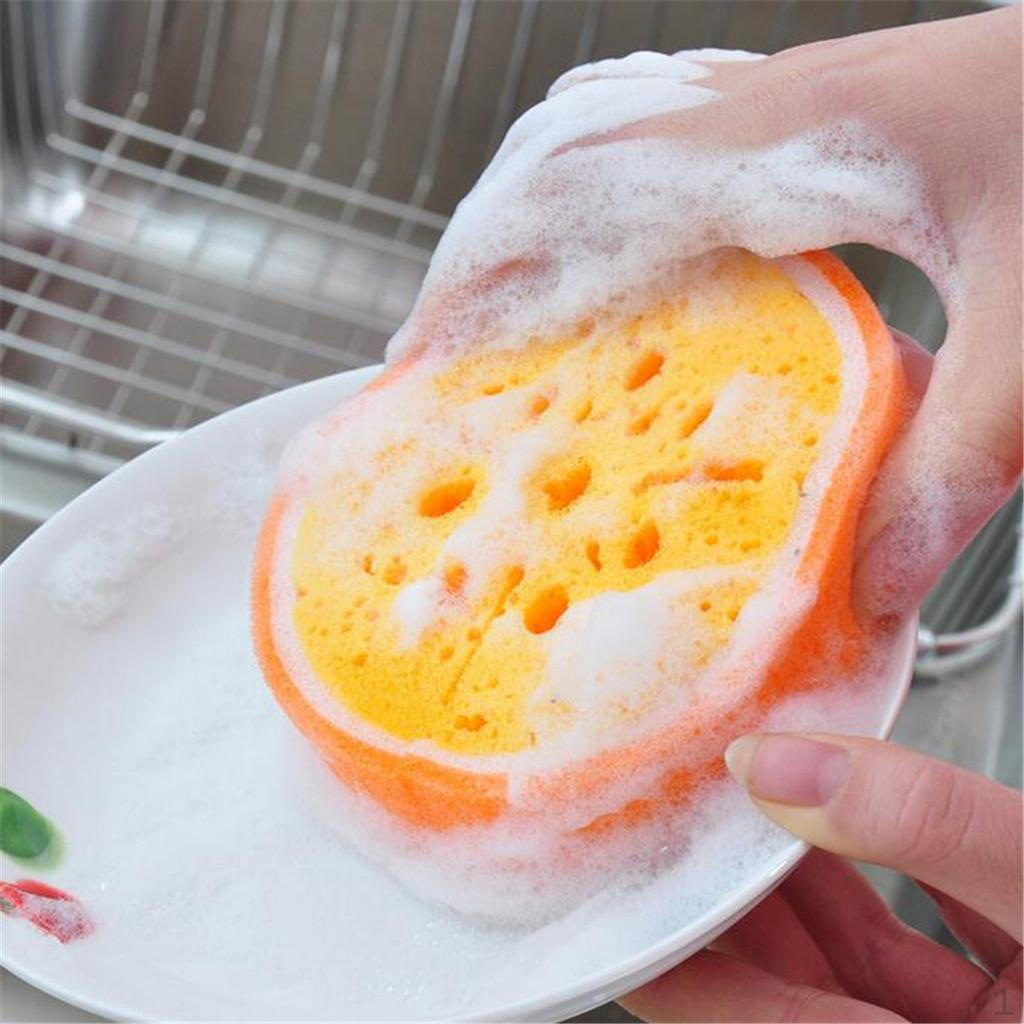 Fruit Shape Cleaning Brush for Bathing Multi-functional Rubber Orange