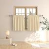 3-Layer Woven Sheer Curtain Panel Kitchen Bathroom Cafe - Light Filtering Striped Design Multiple Colors Sizes