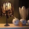 Halloween Tischdecke, Schwarze Spitze Spinnennetz Tischabdeckung, Gruselige Gotische Lampenschirm für Halloween Maskerade, Party, Esstisch Dekoration